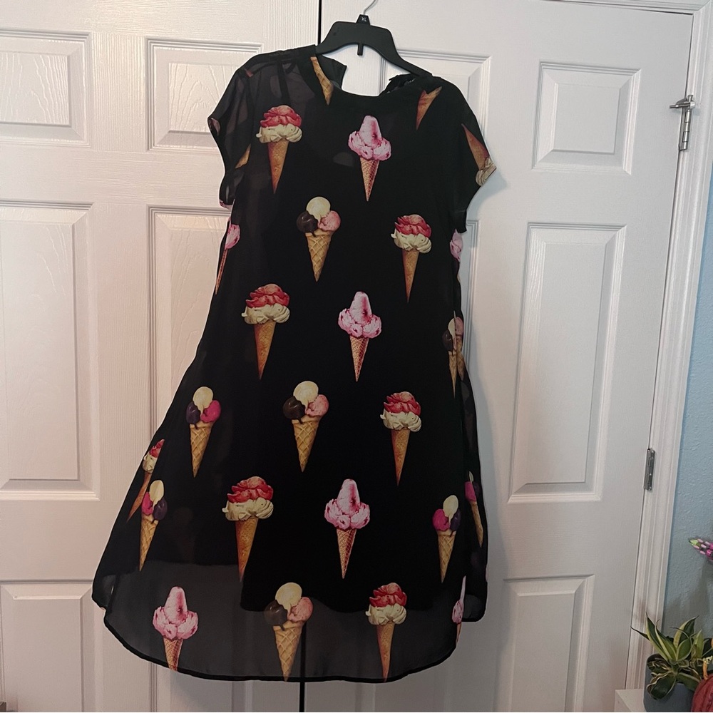 eShakti Ice Cream Print A-Line Casual Dress Size XL 18